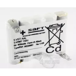 B.BAES 5/AA VST 6V 800MAH NI.CD H.T TYPE SAFT    805696 SORTIES COSSES FASTONS